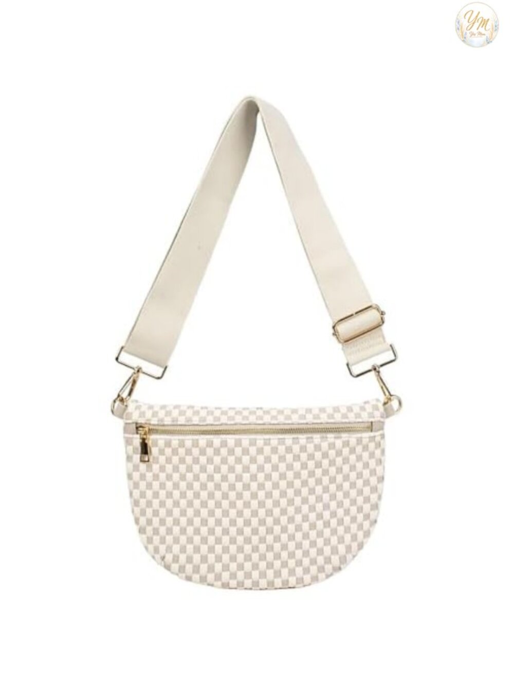 Woven Vegan Leather Crossbody Bag Fanny Pack Belt Bag Adjustable Strap